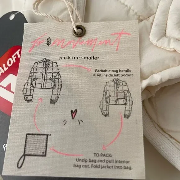 NWT FP Movement x Hatch Printed Puffer Jacket size Medium maternity - Picture 15 of 15